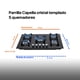 thumbnail image 4 of Parrilla de gas 5 quemadores cristal 76cm Capella OdipO Cristal Templado Negro 5 Quemadores, 4 of 5