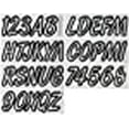 thumbnail image 3 of Hardline Products Series 400 Factory Matched 3-Inch Boat & PWC Registration Number Kit, Silver/Black - SIBKG400, 3 of 4