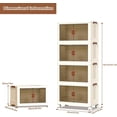 thumbnail image 2 of 4-Tier Stackable 72QT Plastic Storage Bins - Foldable Storage Containers with Wheels & Double Doors for Home, Office, Dorm, 2 of 8