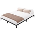 thumbnail image 3 of 6 - pulgada tamaño completo marco de cama, low - profile tamaño completo metal platform marco de cama para mattress support, fácil montaje, noise - free, negra, 3 of 7