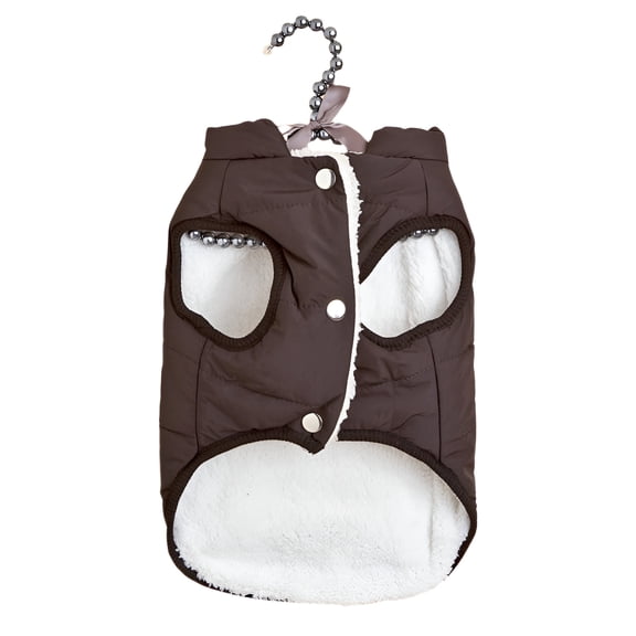 TELOLY 1Pcs Dog Winter Coat,Polyester Dog Clothes,Dog Sweaters,Black,Xl