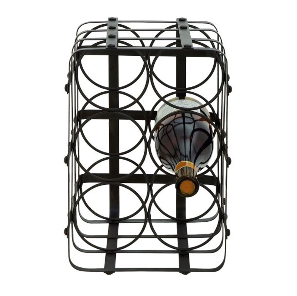 Classy Metal Wine Holder, Black