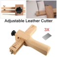 thumbnail image 2 of Wood Adjustable Strip and Strap Cutter Craft Tool Leather Hand Cutting Tools Hot, 2 of 4