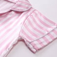 thumbnail image 5 of Kaemgyyd Toddler Girl Boy Two Piece Pajamas Set Fashion Stripe Button down Shirt Top and Shorts Lounge Sleepwear Pjs Set, 5 of 6