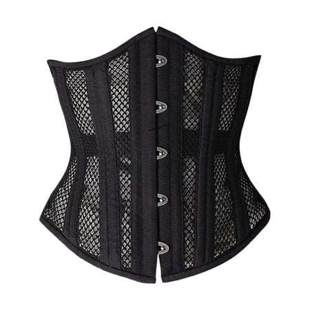 JIKNTTR Women s Waist Training Underbust Corset Steel Boned Hourglass Body Shaper Mesh Shaper Cincher Shapewear Corset Lingerie Bodyshaper Top