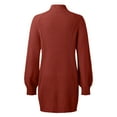 thumbnail image 5 of Afdoent Dresses for Women Autumn Winter Long Sleeve Turtleneck Solid Color Casual Sweater Dress Ladies Sweater Dress Fashion Trendy 2025, 5 of 5