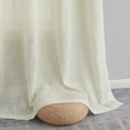 thumbnail image 5 of THD Serena Faux Linen Textured Semi Sheer Privacy Light Filtering Window Grommet Thick Short Curtains Drapery Panels for Bedroom & Living Room, 2 Panels, 5 of 6