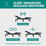 Idealbase Adjustable Bed Base, Adjustable Bed Frame with Remote, Smart Bed, Head and Foot Incline, 3 Speed Head & Foot Massage, Zero Gravity Bed - Twin XL