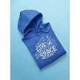 thumbnail image 3 of Give Me Space Graphic Hoodie Men -Image by Shutterstock, Male Medium, 3 of 4