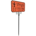 thumbnail image 3 of Northlight Fright This Way Skeleton Outdoor Halloween Metal Lawn Stake Sign - 27.5", 3 of 7