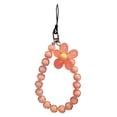 thumbnail image 2 of Cordón del encanto del teléfono móvil, cordón del teléfono, correa de muñeca con cuentas, correa colgante linda del encanto del teléfono de la flor Naranja, 2 of 7