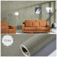 thumbnail image 6 of LELINTA 1M/ 5M Grey Linen Contact Paper Waterproof PVC Self-Adhesive Removable Peel and Stick DIY Wallpaper Flaxen Grasscloth Vinyl Film Wall Stickers Solid Color Decorate Furniture, 6 of 6