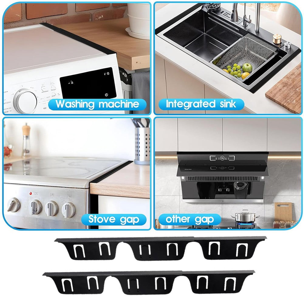 SPRING 4Pcs Stove Gap Covers Stainless Steel Range Trim Kit Stove Counter Gap Cover