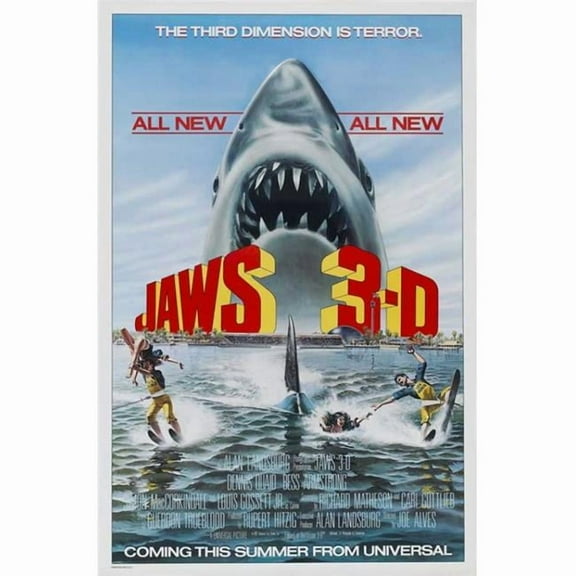 Posterazzi MOVAB54090 Jaws 3-D Movie Poster - 27 x 40 in.