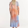 thumbnail image 4 of Diufon Robes d'Été pour Femmes Col Rond Manches Courtes Robe Maxi Imprimée Tendance avec Poches, 4 of 6