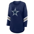 thumbnail image 2 of Women's Fanatics Navy Dallas Cowboys Plus Size Redzone 3/4-Sleeve Scoop Neck T-Shirt, 2 of 3
