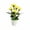 Yellow, variant on PBAZIH Simulated Flower Bonsai Plastic Decoration for Home and Office Realistic Green Plant Ornament for Living Room, Dining Room, and Workspace Ambiance