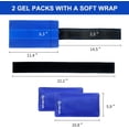 thumbnail image 4 of WWS-Reusable Large Gel Ice Pack Wrap for Sports Injuries,2 Pieces Cold Packs with Strap for Back Pain Relief, Cold Compression Therapy for Elbow, Ankle, Ice Pack for Injuries, Swelling, Bruises, 4 of 4
