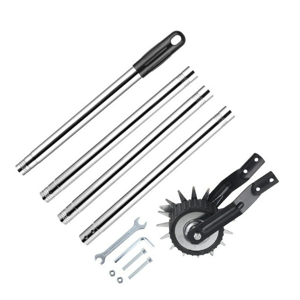 Cateissary Cortadoras de césped manuales de doble cara: alturas ajustables para cortar fácilmente Cortadora de césped manual con ruedas Jardín y Patio 4 tramos de 1.6m