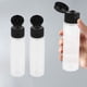 thumbnail image 3 of 30 piezas de botellas de muestra de plástico vacías, frascos, frascos, frascos con tapas para emulsión de gel de ducha de agua emoliente (transparente + negro), 3 of 5