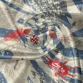 thumbnail image 7 of Ambesonne Nautical Valance & Curtain, Grunge Wheel Heart, 55"x30", Beige Red Blue, 7 of 7