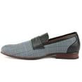thumbnail image 2 of Ferro Aldo Sidney MFA19371 Mens Casual Loafers Classic Vegan Leather Slip On Driving Slippers Plaide Dress Shoes Black, 2 of 3