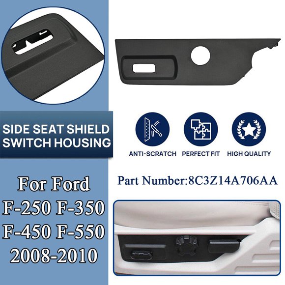 ALLTIMES Shield Cover Switch Housing For Ford F-250 F-350 F-450 F-550 2008-2010 for Left Hand Driver Side Seat, 8C3Z-14A706-AA