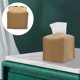 thumbnail image 4 of Porta pañuelos con soporte de almacenamiento de cuero, contenedor decorativo moderno portátil Amarillo, 4 of 9