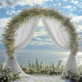 thumbnail image 3 of VGMiu White Wedding Arch Draping Fabric Backdrop 28.7" X 20FT Sheer Drapes Fabric for Wedding Arbor Ceremony Birthday Party, 3 of 6