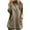 Khaki, variant on Women's Short Style Zipper Hoodie Pocket Long Sleeve Solid Fall Casual​​
