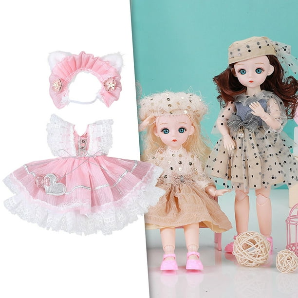 Ropa de Muñeca, Colecciones de Trajes de Vestir/con Accesorio El  Cabello/hecho a para Muñecas Recién Nacidas de 30cm, Regalo Niñas  Rosado CUTICAT