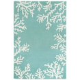 thumbnail image 1 of Trans-Ocean Importe CAPD8162004 8 Pi Rond Liora Manne Capri Corail Frontière Tapis Intérieur & Extérieur&44; Bleu - 28.16 lbs, 1 of 1