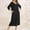 Black2#, variant on Women's Homewear Relaxed Long Sleeve Loose Pajama Robe Nightgown in Cozy Loose Fit for Maximum Comfortable for Lounging or Sleeping at Home