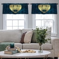 thumbnail image 4 of LALILO Kitchen Curtain Valance Gold Board Blue Sky And Rod Pocket Window Curtain 52"x 18" Set of 2, 4 of 5