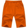 thumbnail image 2 of Tyhengta Mens Shorts Casual Sports Drawstring Zipper Pockets Elastic Waist Orangered 34, 2 of 8