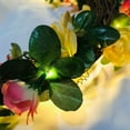 thumbnail image 7 of PONPRNGY LED Rose Flower String Lights Artificial Flower Garland with Lights Hanging Fake Rose Flower Vine Lights for Garden Wedding Party Decor Birthday Bedroom Wall Decor, 7 of 7