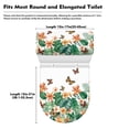 thumbnail image 6 of SEANATIVE Butterfly Toilet Cover Lid Set of 2 Pcs Palm Leaves Toilet Tank Cover Replacement Toilet Seat Cover and Lid Cover Home Indoor Toilet Seat Lid Cover with Elastic Edges, 6 of 7