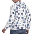 thumbnail image 6 of Picia blue Snowflake Prints Pattern Casual Men's Hoodie - Lightweight Hooded Sweatshirt with Kangaroo Pocket, Comfortable Pullover for Everyday, Travel-4X-Large, 6 of 7