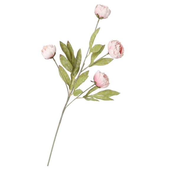 Peony Artificial Flowers for Table and Vase Arrangement - 28 Inch Long Hobby Faux Peony Flowers for Indoor Display,Soft Rose Pink,1 Pack
