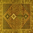 thumbnail image 1 of Ahgly Company Indoor Square Persian Yellow Traditional Area Rugs, 6' Square, 1 of 4