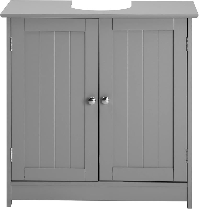 Pedestal Sink Storage Cabinet with 2 Doors Traditional Under Sink Cabinet Bathroom Space Saver Organizer with Adjustable Shelf 23 5/8" W x 11 7/16" D x 23 5/8" H