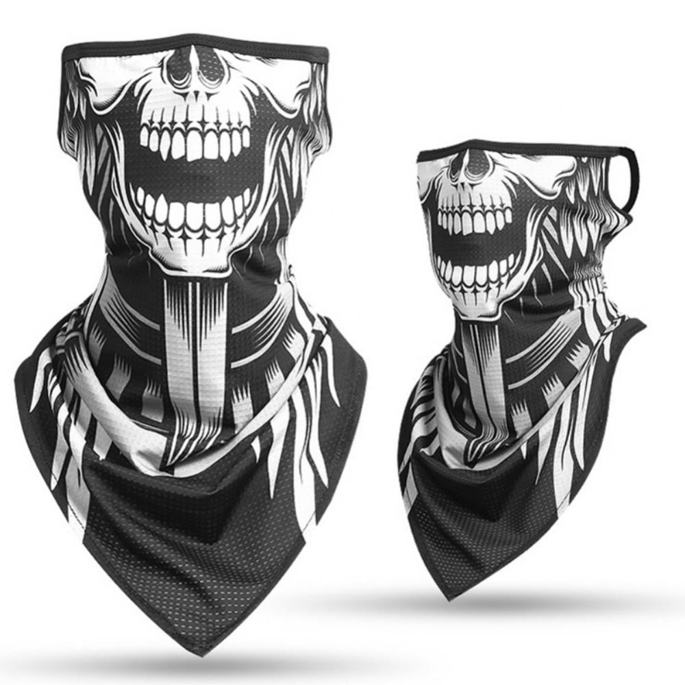 2 Pack Bandana Ghost Skull Face Mask Sun Shield Neck Gaiter Balaclava Scarf Hot 