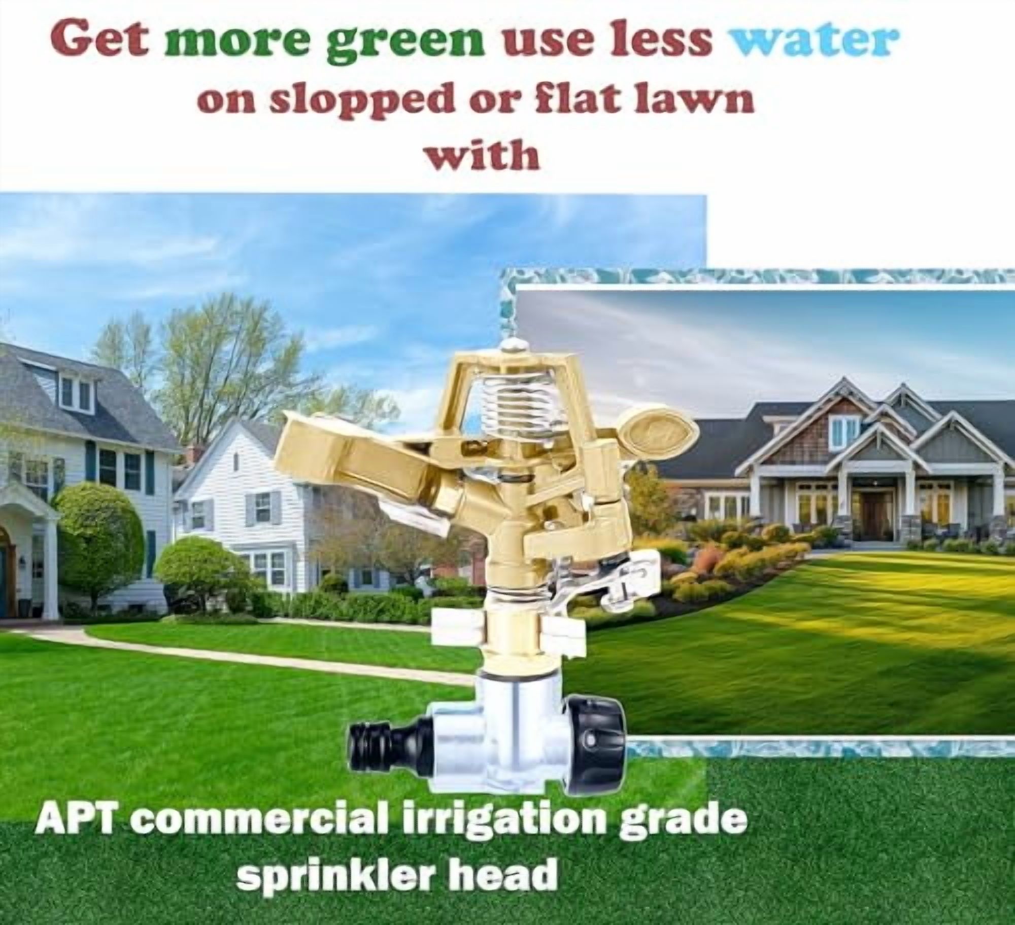 APT Metal Pulsating Sprinklers for Yard, Up to 6200 ft² (1 Pk)