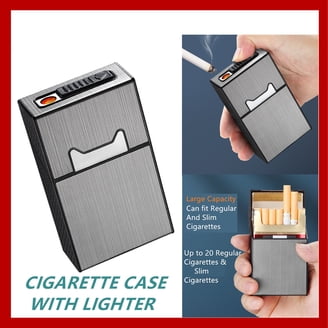 Skywin Waterproof Cigarette Case with Lighter - Airtight Cigarette Dry Box  with Rechargeable USB Lighter - Hard Cigarette Case Protects Cigarettes  from Rain and Water for Outdoor Adventures