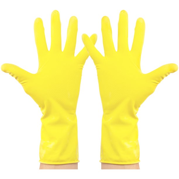 Greenco Cleaning Gloves Household Extra Thick Long Flock Gloves Size