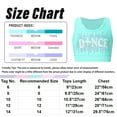 thumbnail image 7 of CHICTRY Kids Girls Sports Vest Sleeveless Shiny Rhinestone Racerback Crop Top Gymnastics Dance Tops Lake Blue 10, 7 of 7
