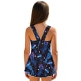 thumbnail image 2 of Xixirimido Jellyfish Starry Stars Print Modest Girls’ Swimwear One Piece – Hawaiian Skirted Bathing Suit with Built-in Shorts, Sleeveless UPF 50+ Swimsuits, 8-9 Years, 2 of 7