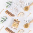 thumbnail image 3 of 3 Pieces Cotton Swab Box, Cotton Swab Dispenser, Cotton Storage with Bamboo Lid, Cotton Swab Box, Cotton Box Suitable for Dental Floss, Puffs, etc. Small Objects, 3 of 5