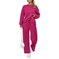 thumbnail image 1 of Conjunto Deportivo PRETTYGARDEN de 2 Piezas para Mujer, Set de Lounge Rojo Rosado Talle S, 1 of 9