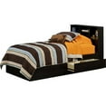Mainstays Twin Storage Bed with Headboard, Espresso